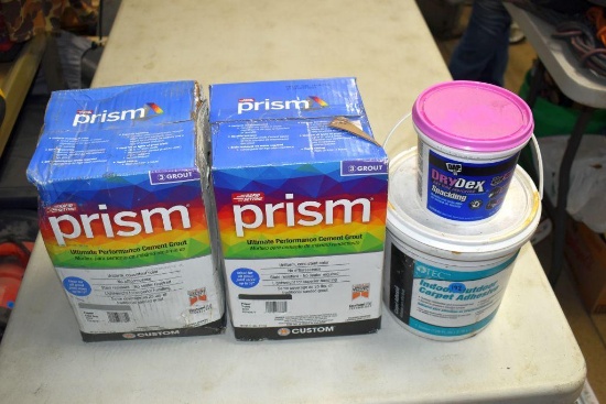 Indoor/Outdoor Carpet Adhesive, DAP Dry Dex Spackling, (2 Boxes) Prism Cement Grout