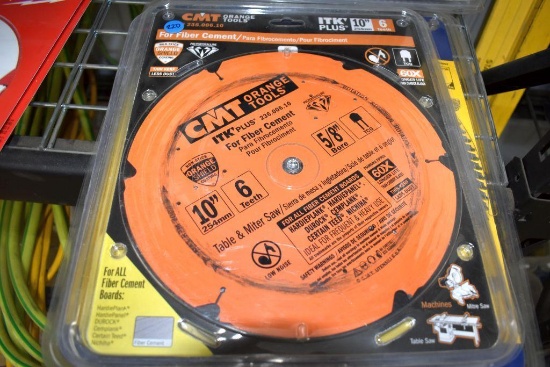 CMT Orange 10" 6 Teeth Cement Blade, Ivy Classic 10" 200 Teeth Aluminum and Plastic Saw Blade