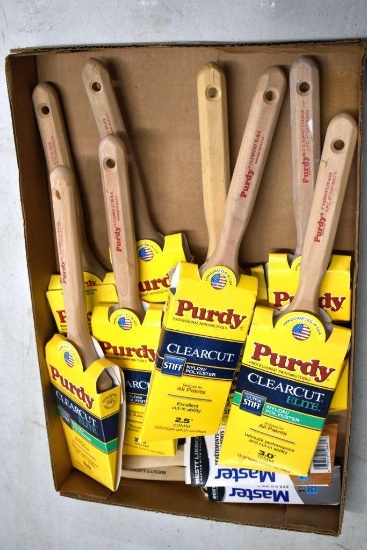 Assortment of New Angled Painting Brushes