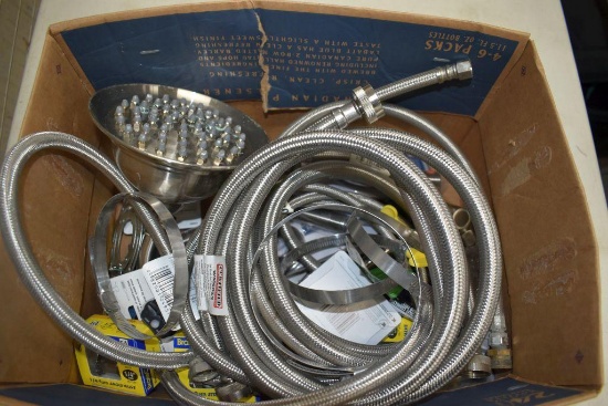 Braided Washing Machine Hose, Faucet Connector Hose, Shower Head, Hose Clamps