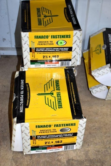 (3 Boxes) Fanaco Fasteners Gun Nails: 2.5x.162; May be Open