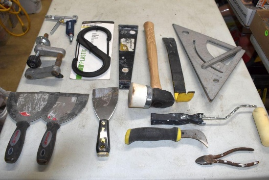 Speed Square, Dual Carabiner, Air Hose Nozzle, Mini Roller, Pry Bar and More