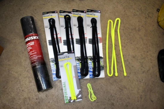 Box Containing Gear Ties, Husky Multi Purpose Drawer Liner