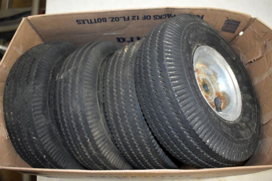 (4) 4.10/3 Tires on Rims