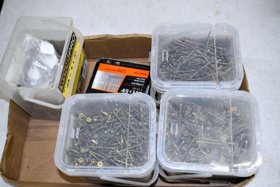 (3) Tubs of GRK No. 9x2" Multi Purpose Screws: May be Opened; Drywall Screws, Assorted Screws