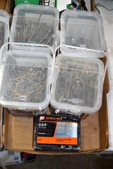 (5) Containers Assorted Screws