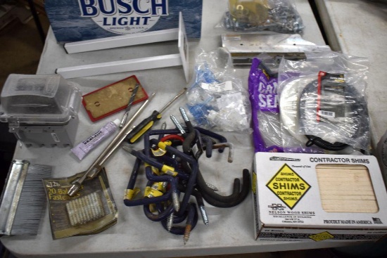 Assorted Bike Hooks, Shims, Cable Ties