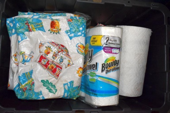 Rolls of Paper Towels, Table Covers, Knives and More