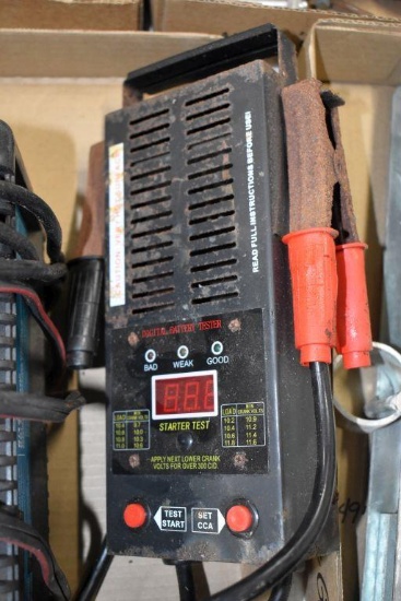 NAPA 6/12V Battery Charger, Digital Battery Tester; Both Untested