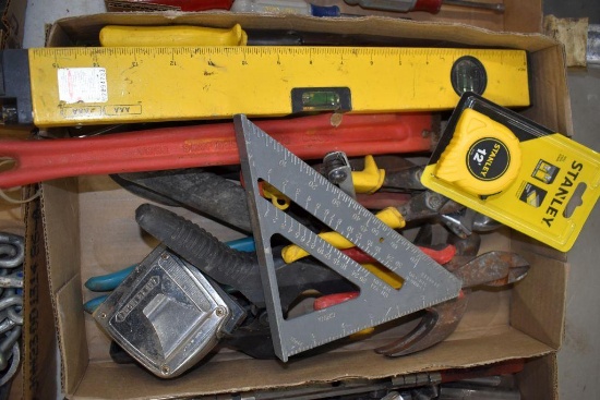 Tin Snips, Speed Square, Level, Other Assorted Hand Tools