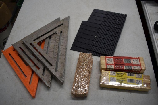 (3) Speed Squares, Assortment of Shims
