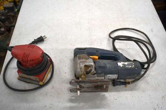 Corded Bosch Jig Saw, Corded Milwaukee finishing Sander