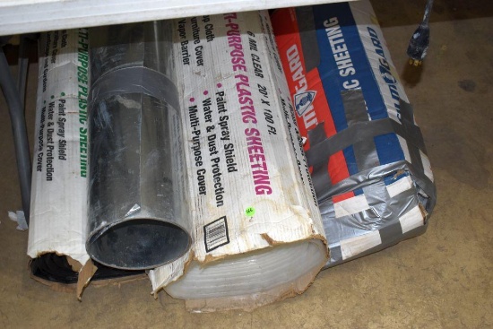(3) Rolls Plastic Sheeting, (1) Roll Galvanized Flashing