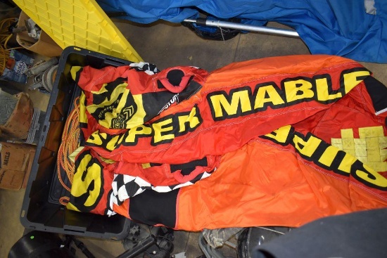 Tote Containing Boat Tow Inflatable