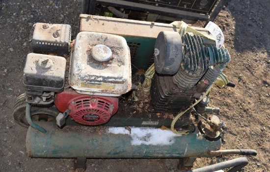 Rol-Air Portable Gas Powered Air Compressor, Honda GX-200 6.5hp Motor, Motor Free, Unknown