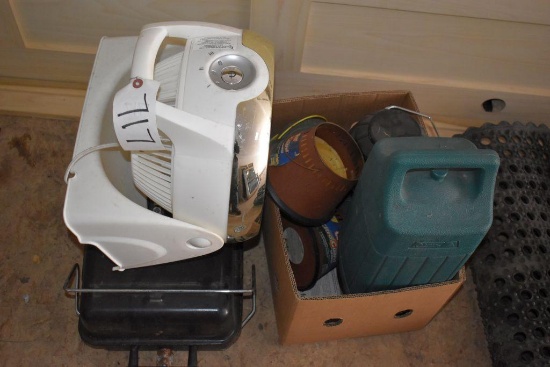 Char-Broil Propane Camp Stove, (2) Coleman Fuel Lanterns, (3) Citro Guard Candles, Honeywell