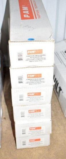(6 Boxes) PAM No. 10x2.5" Red Composite Deck Screws