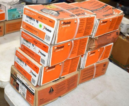 (8 Boxes) Paslode 2 3/8"x.113" Gun Nails; May be Open