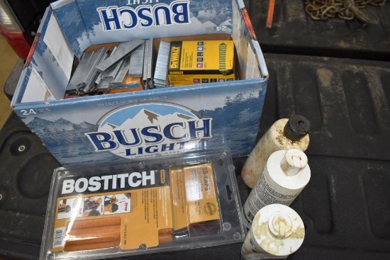 DeWalt, Bostich, Porter Cable Crown Staples and Brad Nails, Pneumatic Tool Lubricant