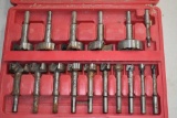 Assortment of Wood Drilling Bits in Case