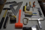 Notched Trowel, Speed Square, Level, Mallet, Hammer Stapler, and More