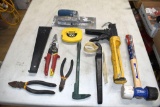 Caulk Gun, 100' Measuring Tape, Hammer, Trowel, Pry Bar, Pliers and More