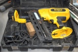 DeWalt 18V Cordless Brad Nail Gun with Battery and Charger in Case