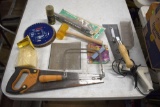 Glue Gun, Hand Saw, Drill Bits, Trowel