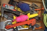 Craftsman Pipe Wrench, Crow Bars, Irwin Strait Line, Other Assorted Hand Tools