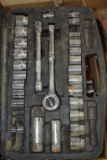 Assorted Sockets, Socket Strips, Incomplete Stanley Socket Set
