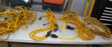 Tote Containing Assorted Extension Cords