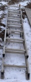 Werner Aluminum Extension Ladder, 13' Extended Length