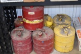 (7) Assorted Metal Safety Gas Cans