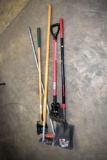 Fiberglass Handled Shovel, Fiberglass Handled Shingle Rake, Wood Handled Lawn Edger