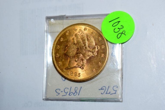 Gold 1895 S Liberty United States of America Twenty Dollars Coin