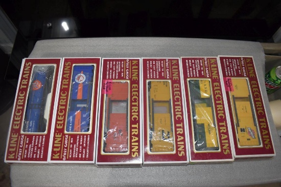 (6) K-Line Electric Trains: Tank Cars, Reefers, S.F.R.D. "The Chief" #4 Map Series Classic Reefer