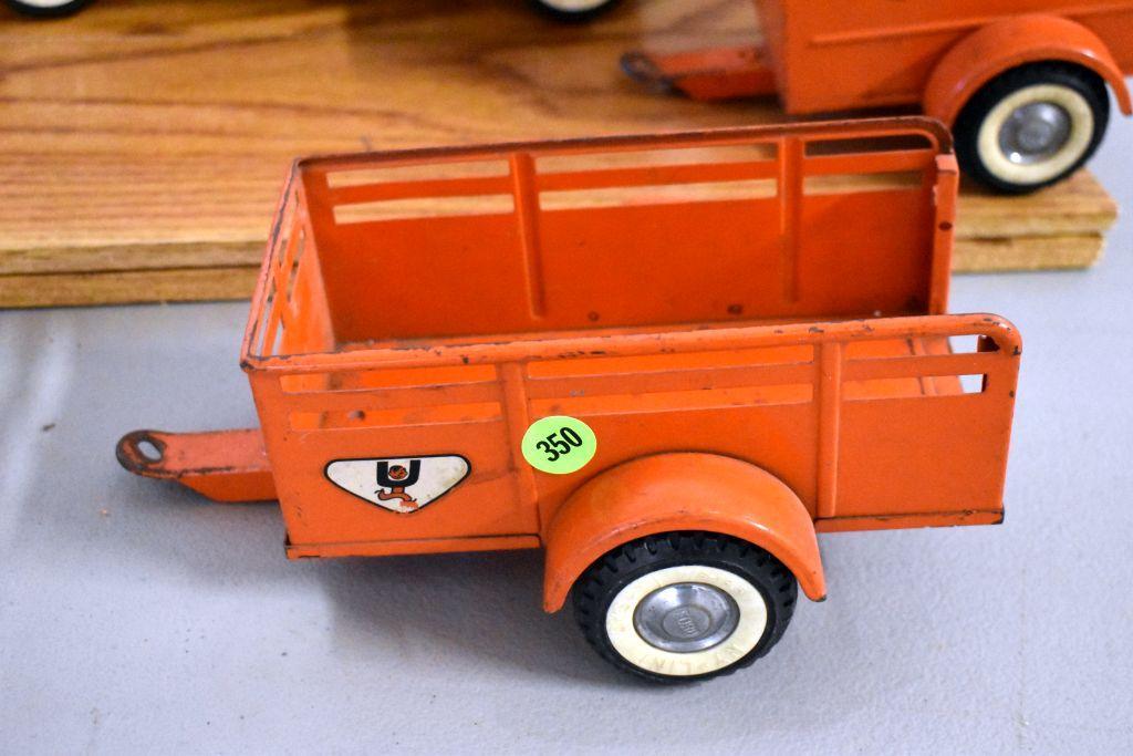 Set Vintage Nylint Ford U-HAUL - Pickup Et 2 Remorques - Tôle USA - Occasion