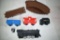 Assorted Plastic HO Scale Railroad Accessories and Cars