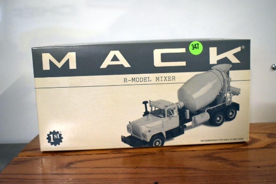 First Gear Mack R-Model Mixer Truck with Box, "Bard Concrete" Advertising