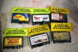 (6) HO Scale Model Lighted Blinking Billboards with Package