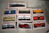 (10) Model Power HO Scale Railroad Cars with Boxes