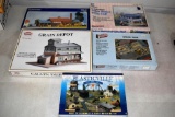 (5) Assorted HO Scale Railroad Building Kits; All Appear To be New