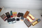 Assorted Plastic HO Scale Plastic Railroad Accessories and Buildings