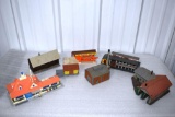 Assorted HO Scale Plastic Railroad Buildings