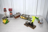 Assorted HO Scale Railroad Plastic Accessories and Buildings