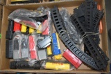 Plastic HO Scale Railroad Track, Assorted HO Scale Tanker Cars, Assorted HO Scale Engines