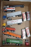 Assorted HO Scale Semi Trucks and Trailers