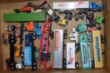 Assorted HO Scale Semi Trucks and Trailers