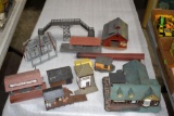 Assorted Plastic HO Scale Buildings and Accessories