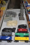 Assorted HO Scale Railroad Cars and Railroad Accessories